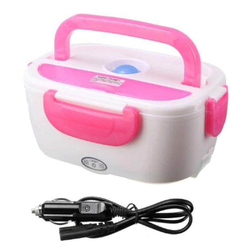 Marmita Automotiva Elétrica Electric Lunch Box Carro Rosa