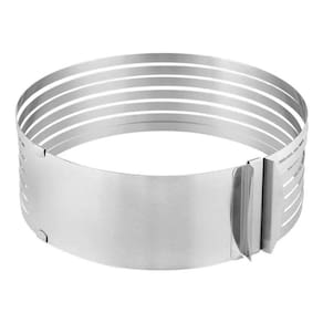 Aro Cortador De Camadas Ajustável Inox 24-30Cm Grande