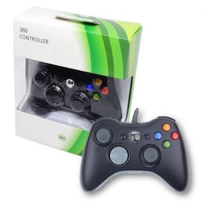 Controle Com Fio Compatível Xbox 360 E Pc Slim Joystick