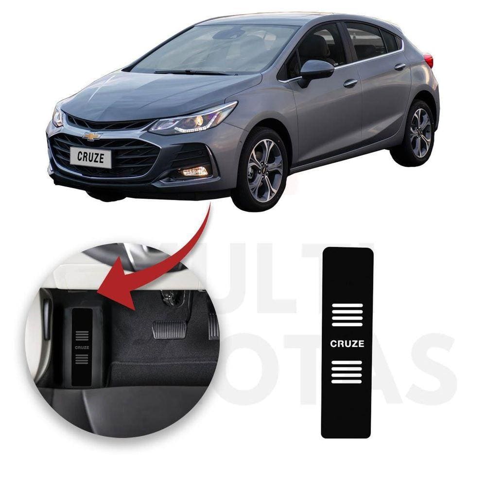 Descanso Pé Chevrolet Cruze 2017 A 2021 Aço Escovado Preto