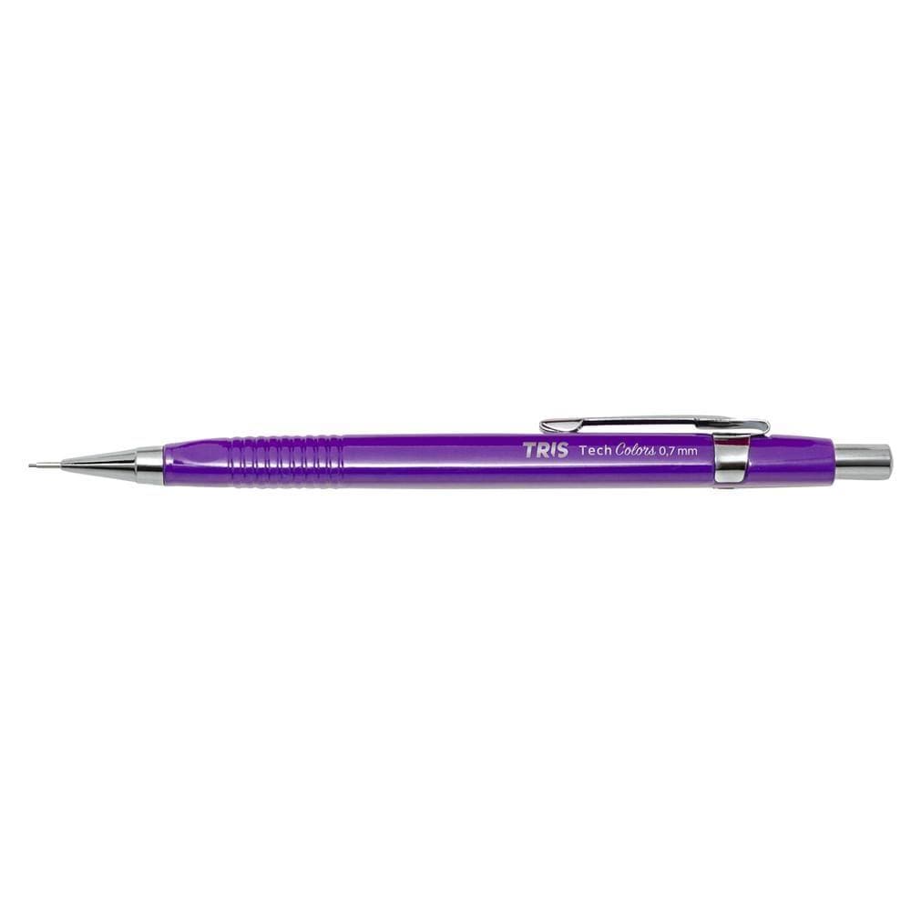 Lapiseira Tech Colors 0.7mm Roxo - Tris