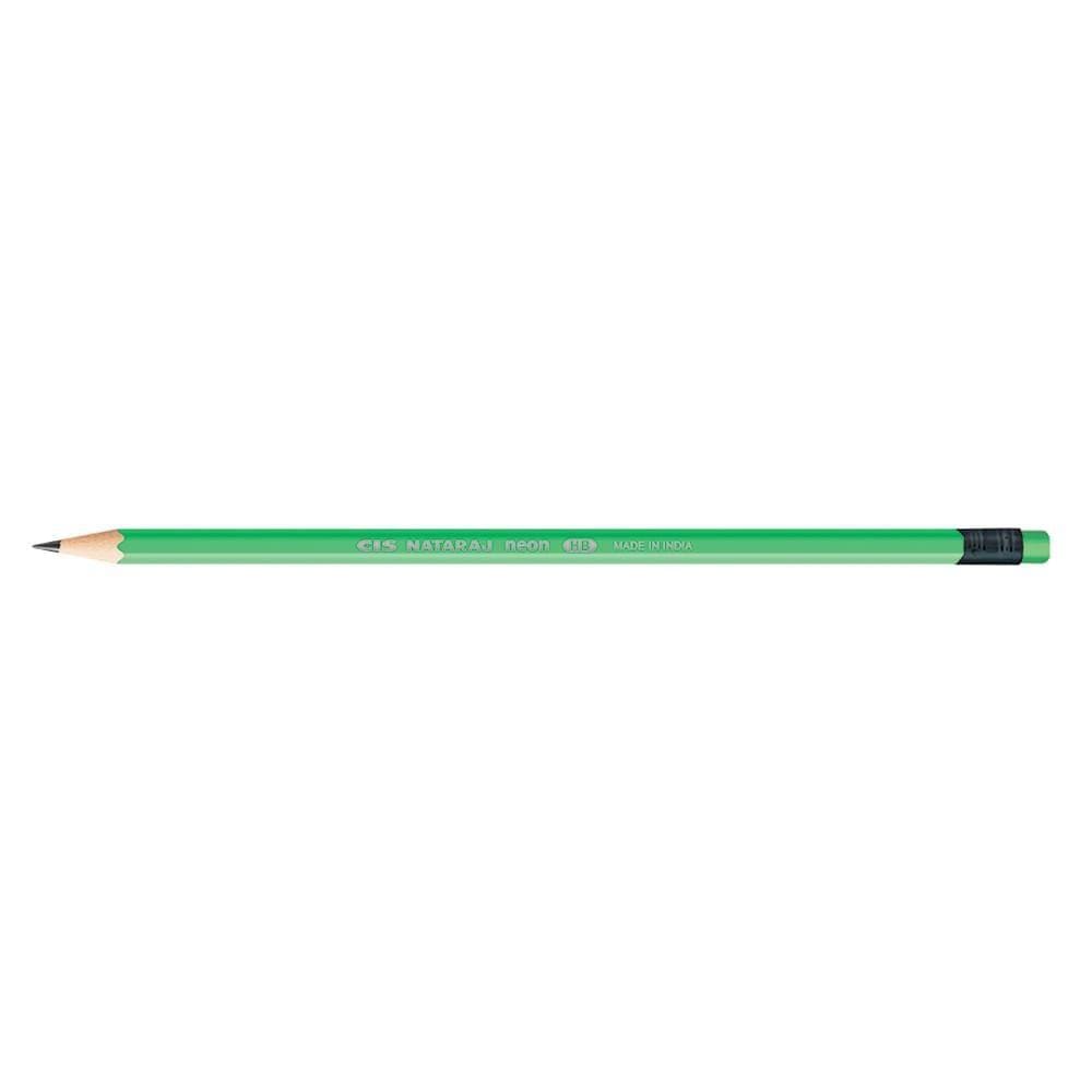 Lápis Preto com Borracha Nataraj Neon HB Verde - Sertic