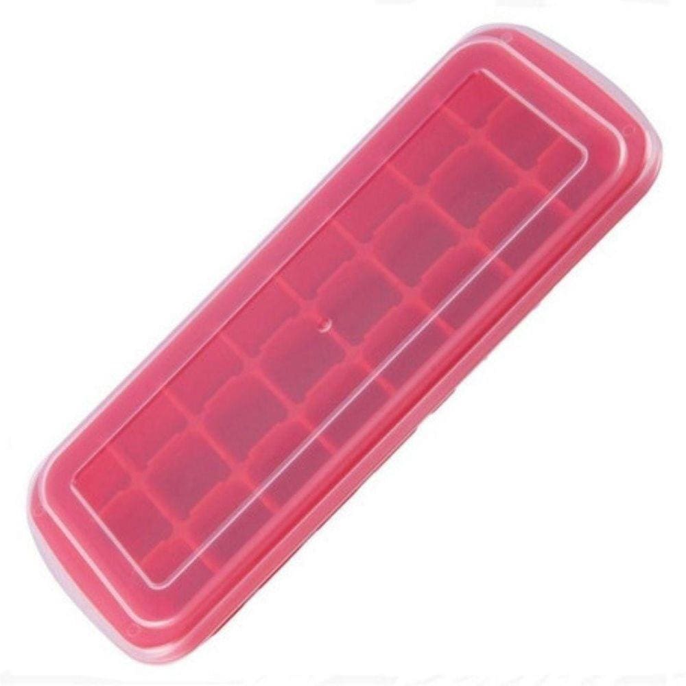 Forma De Silicone 24 Gelo Cubo Frutas Papinha C Tampa Oferta
