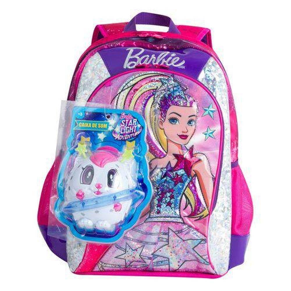 Mochila Barbie A Princesa e A Pop Star G Rosa