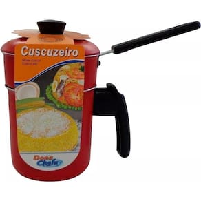 Cuscuzeiro Para1 Ou 2 Pessoas De Alumínio Vermelho