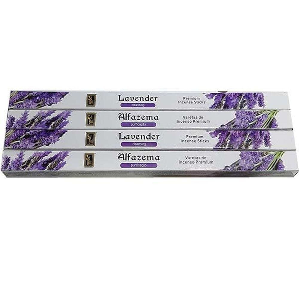 Kit 4 Caixa Incenso Zed Black Premium Alfazema Purificação