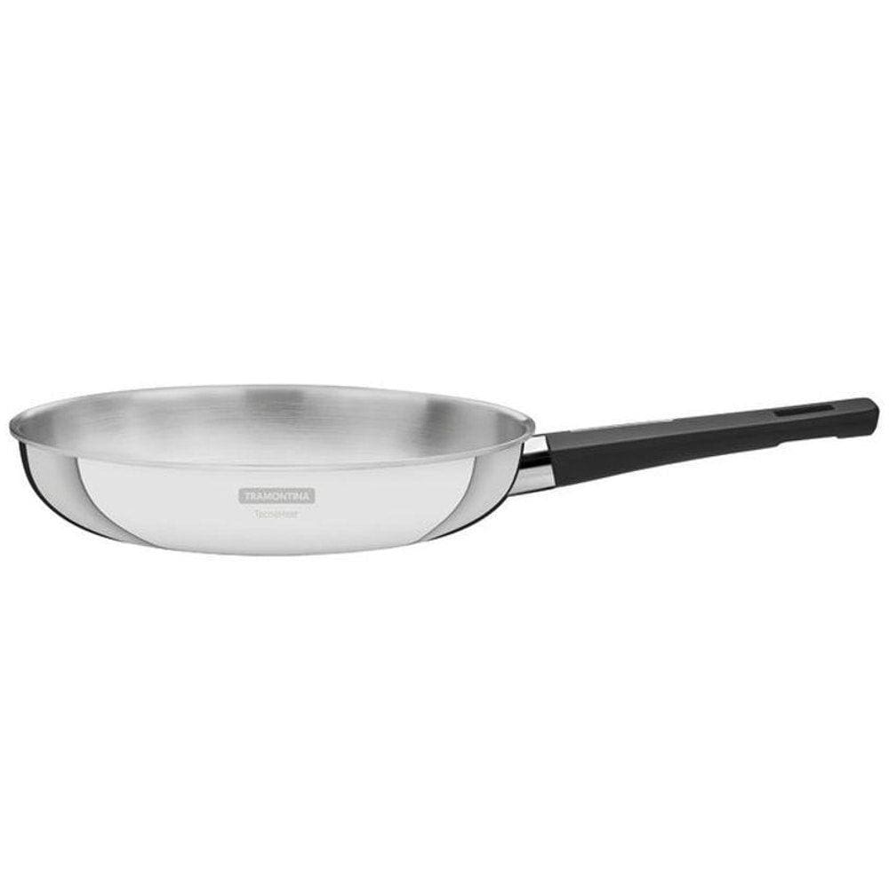 Frigideira Tramontina Aço Inox 26Cm Com Cabo Grano Baquelite