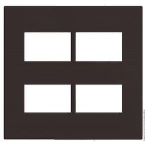 Placa Para 4 Modulos Separados Com Suporte 4X4 Brs12461-3Ch.