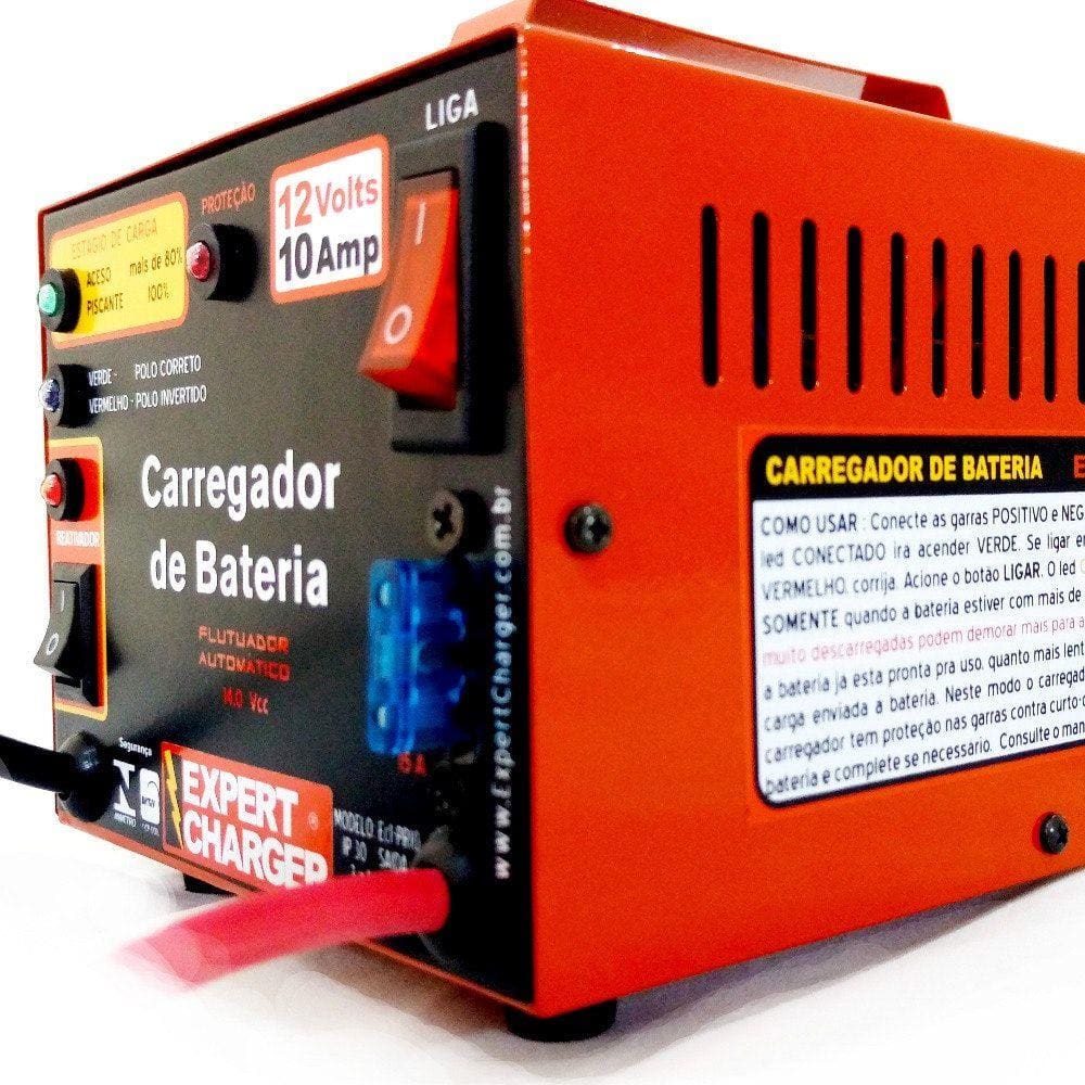 Carregador Bateria 12 volts 10A Inteligente com Reativador