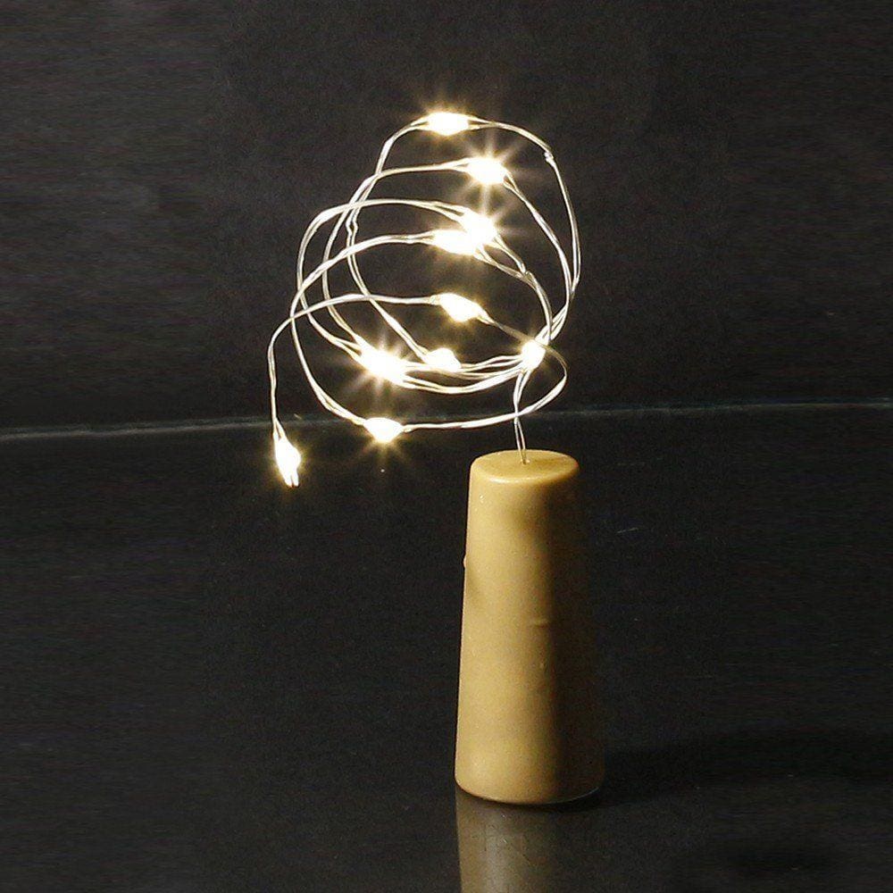 Cordão Natalino Rolha Luminoso 10 Led 50cm a Pilha Taschibra