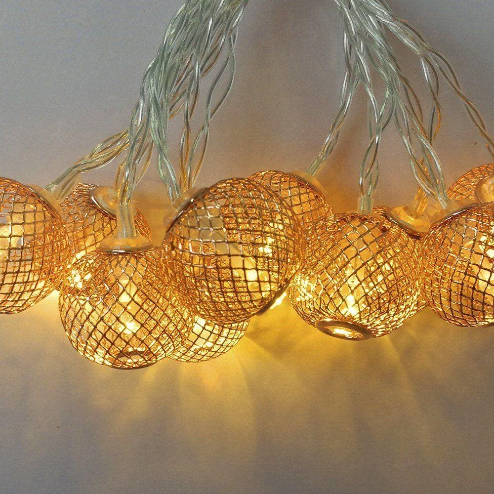 Cordão Luminoso Natalino 10 Leds Rose Gold Taschibra