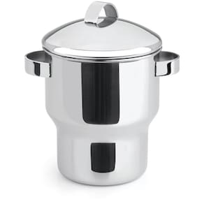 Cuscuzeira Pequena Com Alças Inox 1,3 Litros