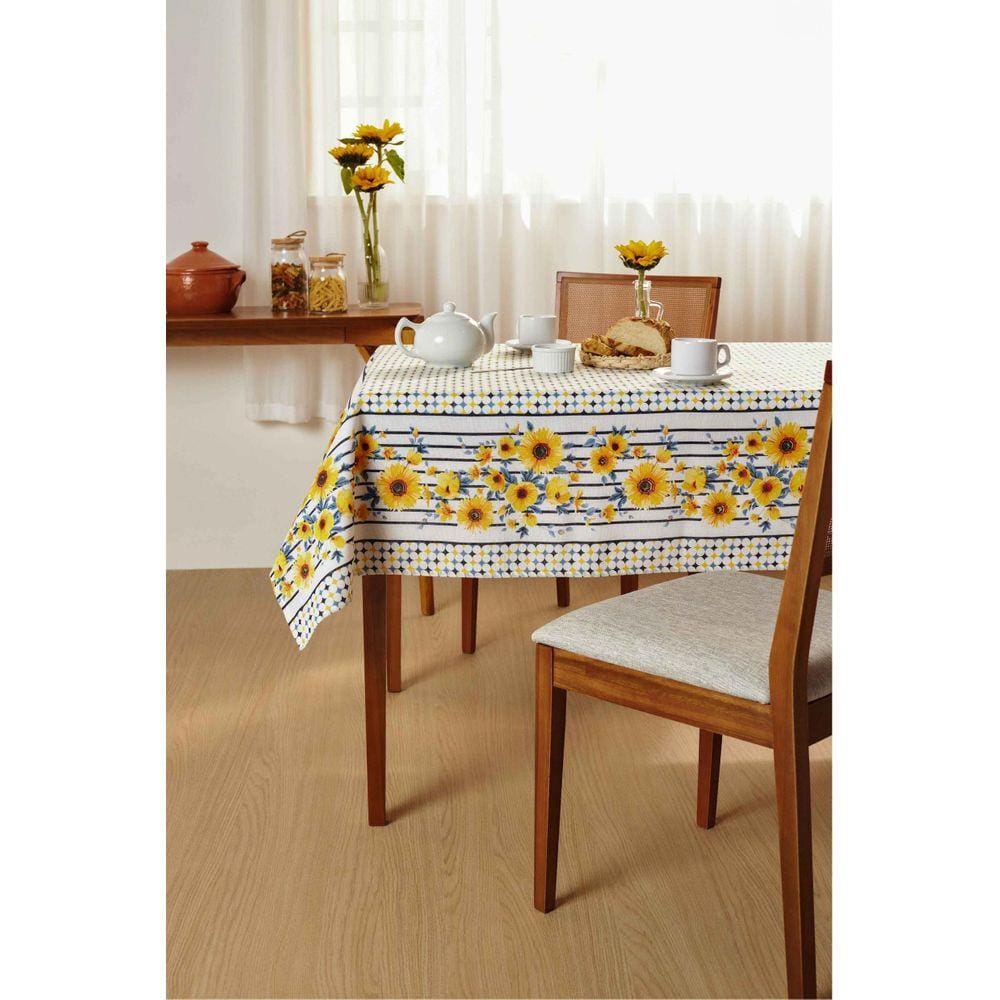 Toalha De Mesa Pop Quadrada 4 Lugares Campestre 1,40MX1,40M