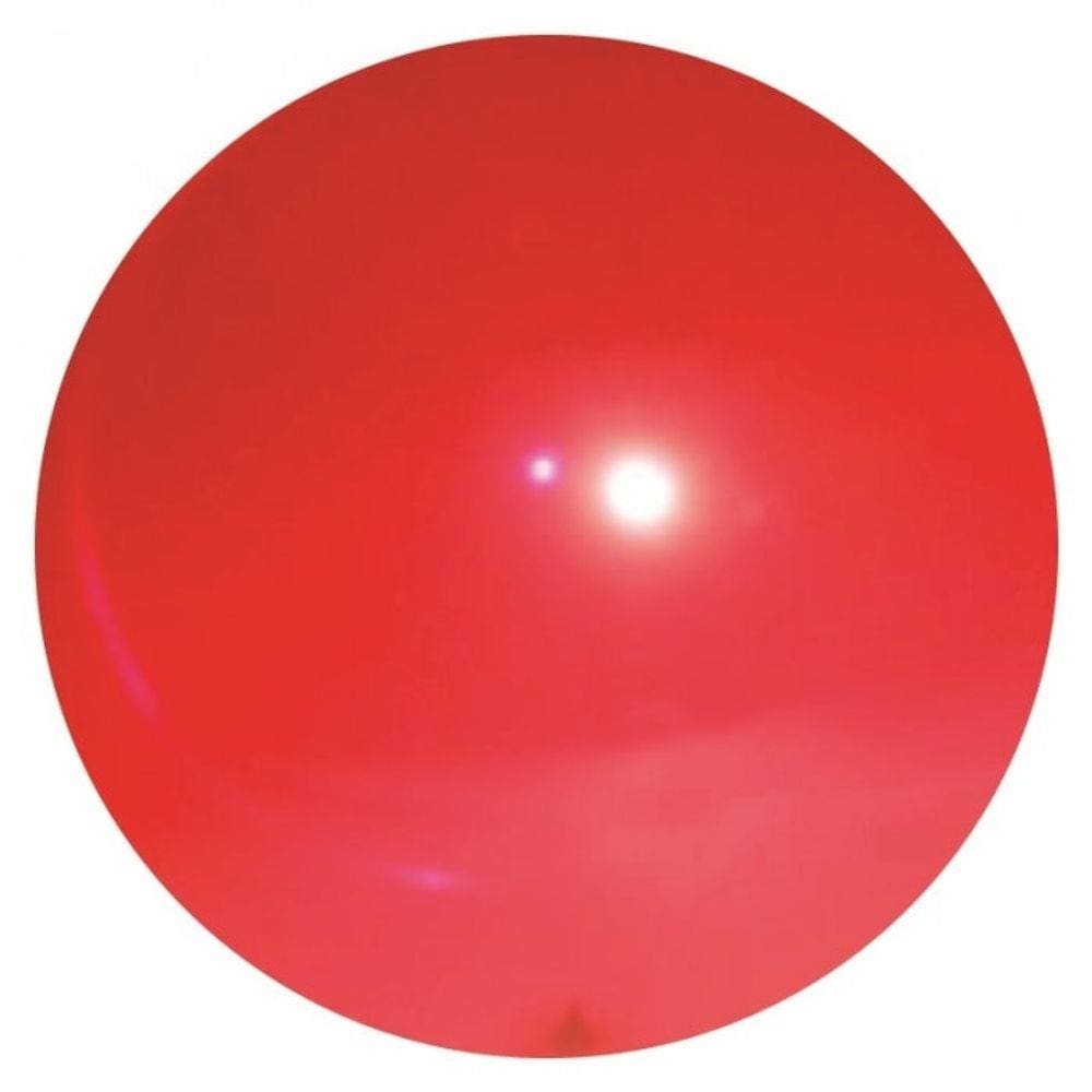 Bola De Vinil Lisa Grande Vermelho ( Kit Com 10 Bolas ).