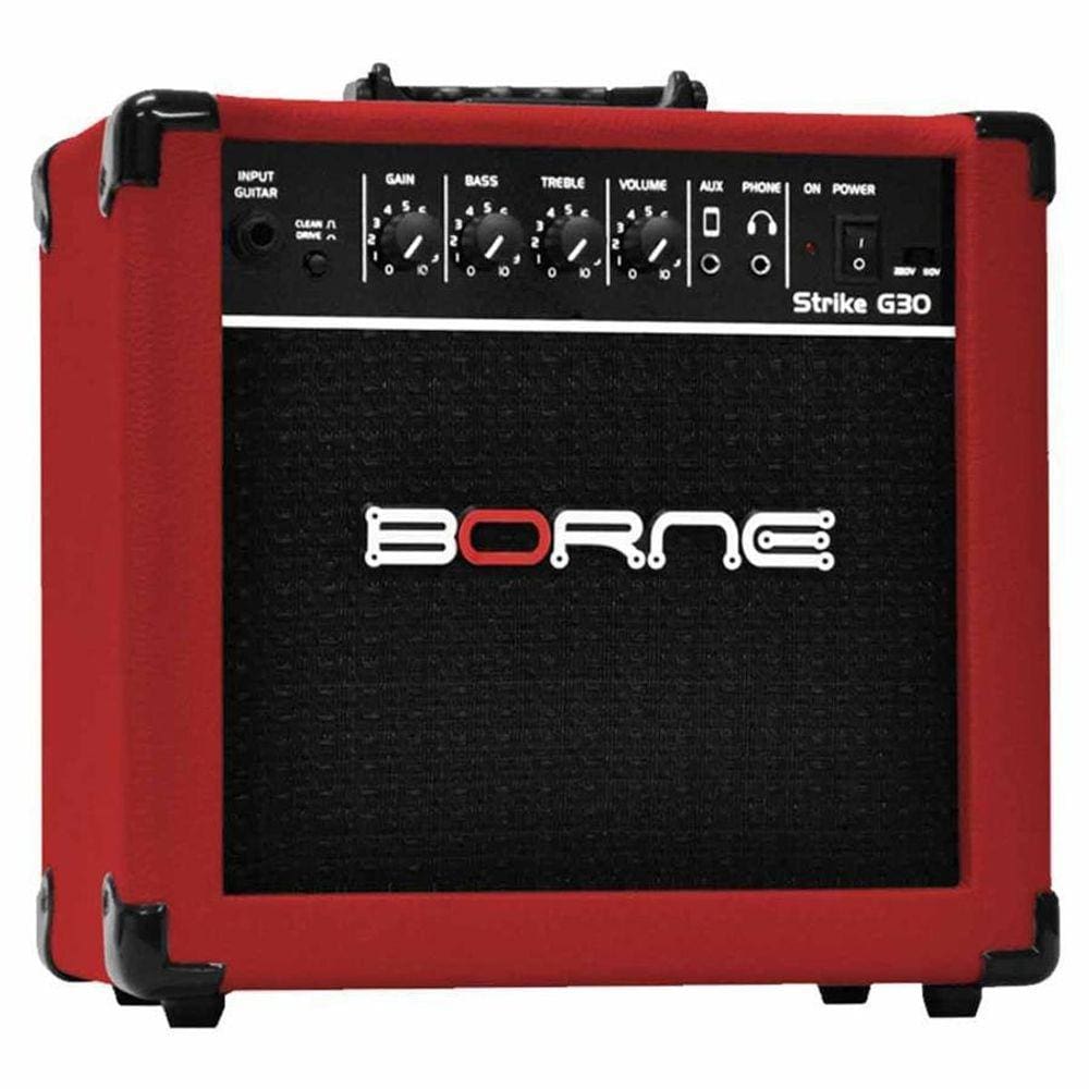 Amplificador Guitarra Borne Strike G30 Vermelho