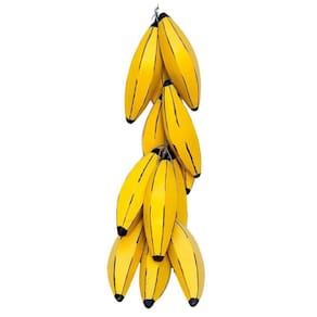 Cacho De Bananas Em Madeira Pintada E Envernizada (140)