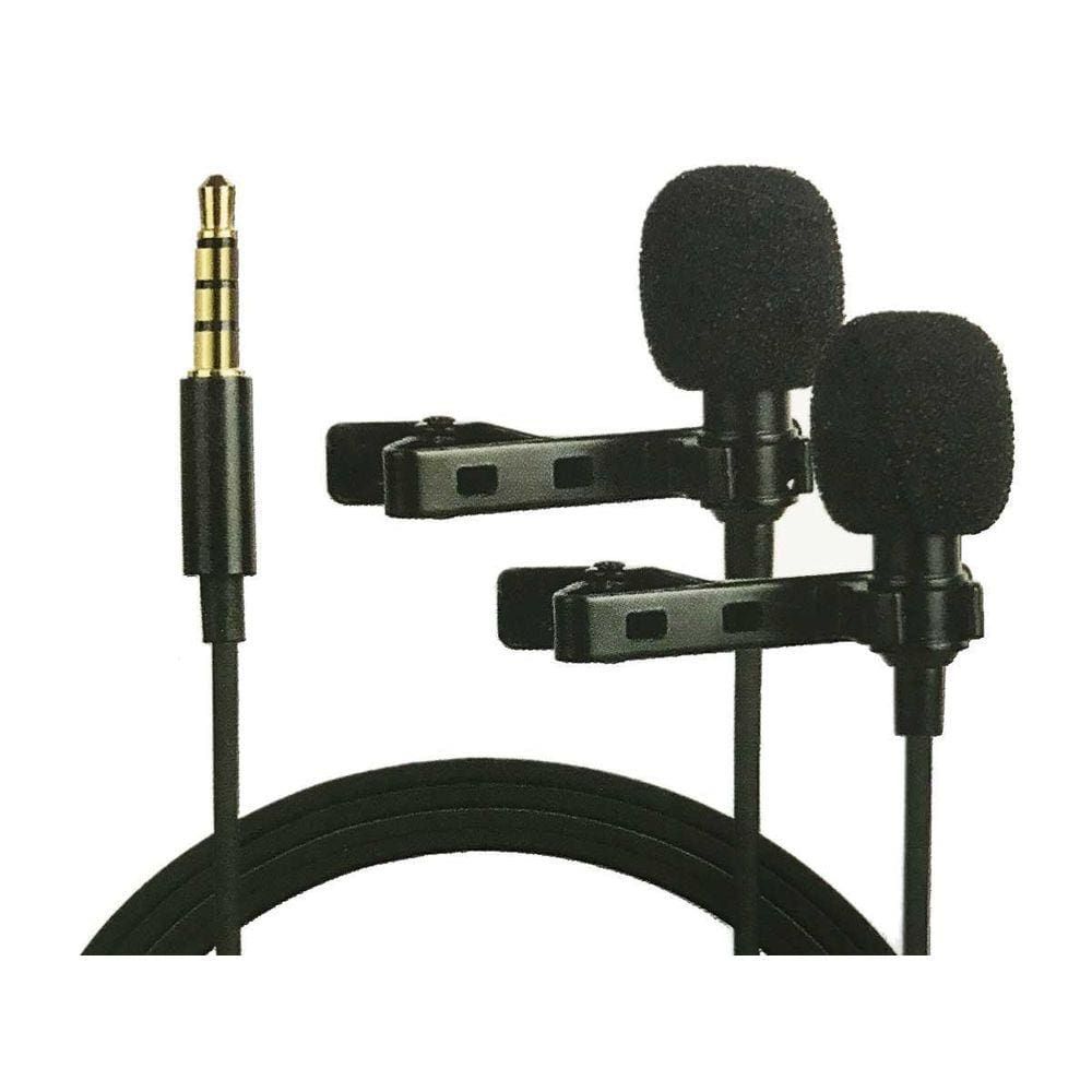Microfone De Lapela Duplo Profissional Para Smartphones