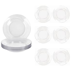Prato Vidro Redondo Fundo Para Refeições 22Cm Nadir C/6 Um