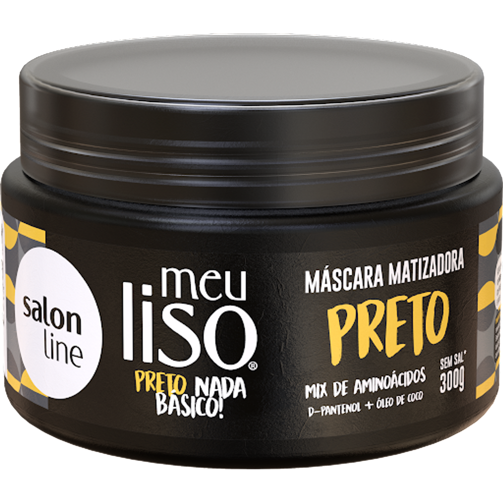 Máscara Matizadora Preto Nada Básico Meu Liso Salon Line 300g