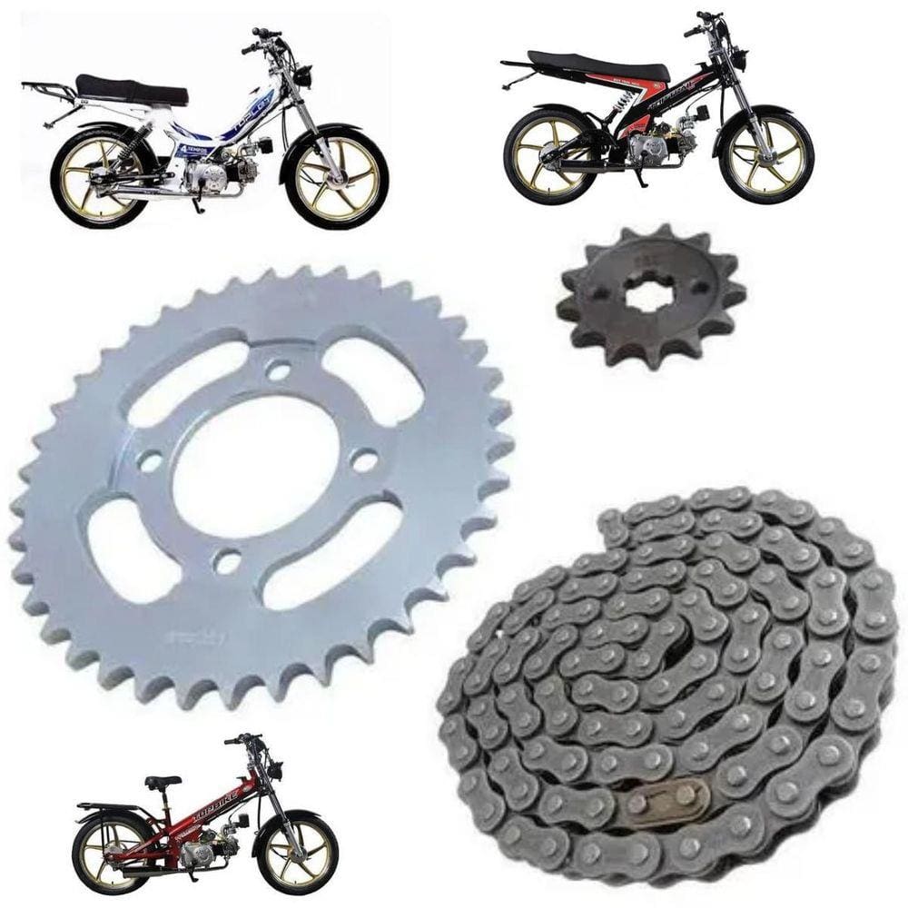 Relação Transmissão Mobilete 4Tempo Toplet/Mobibike/Toptrail