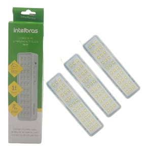 Kit 3 Lâmpada Luminária De Emergência Intelbras Led Bivolt