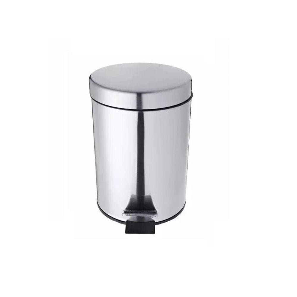 Cesta De Lixo Lixeira Banheiro Metal Inox 3l Com Pedal