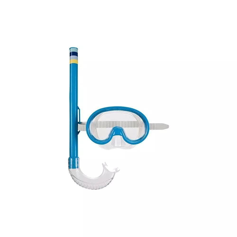 Mascara e Snorkel Mergulho Infantil Azul