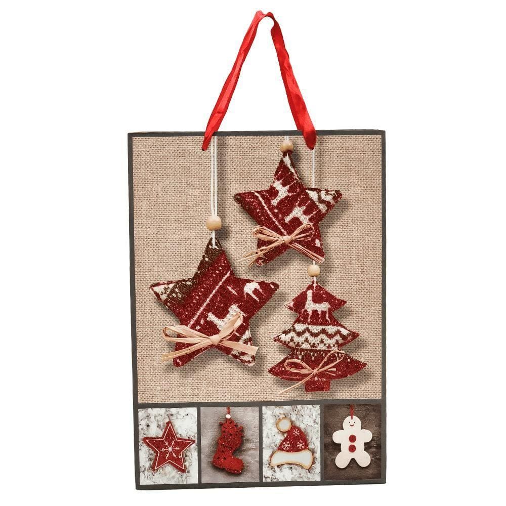 Sacola Decorada Natal NTS1029G Modelo 2 - Rio de Ouro