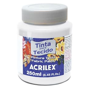 Tinta Tecido Fosca 250ml 519 Branca - Acrilex