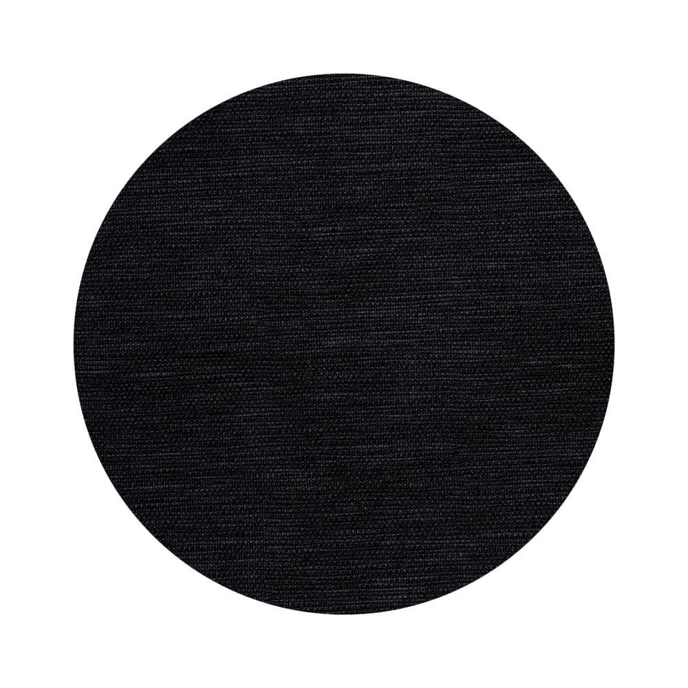 6 Jogo Americano Redondo Juta Preto - Impermeável Pvc