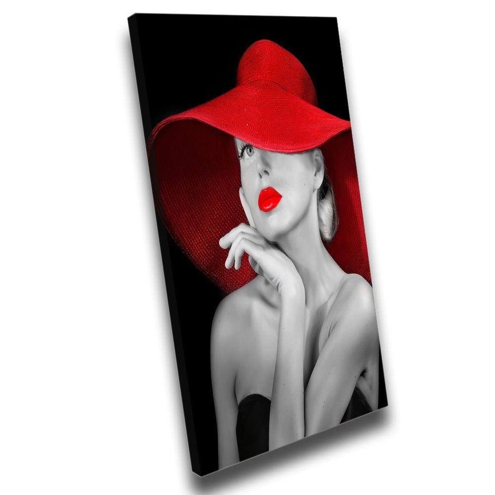 Quadro Mulher Dama De Vermelho