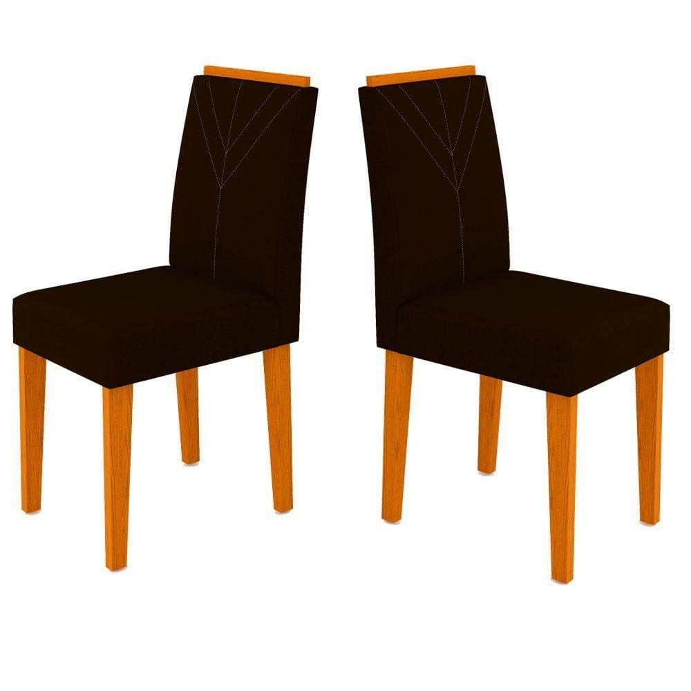 Conjunto De 2 Cadeiras Sala De Jantar Amanda Ype Marrom