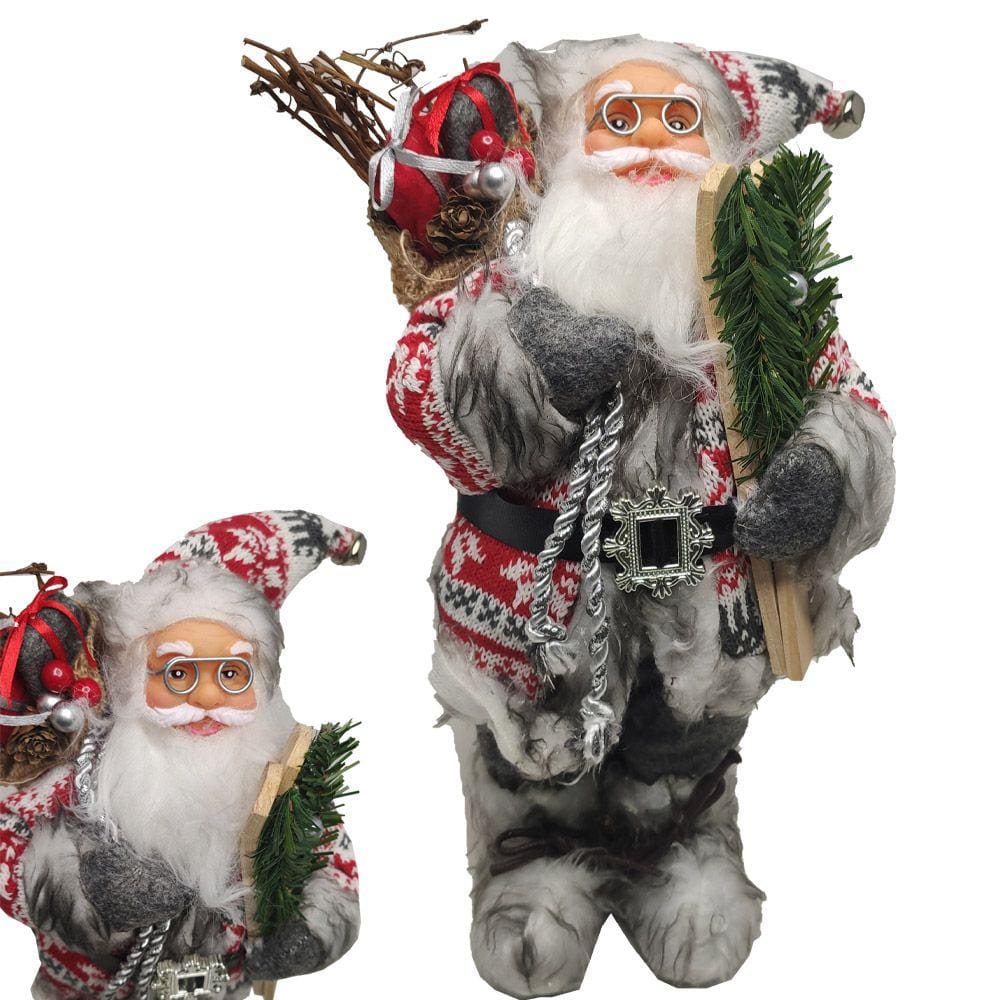 Boneco Papai Noel Natalino 30cm Comemoraçao Natal Fim do Ano Enfeite Festa Decoraçao