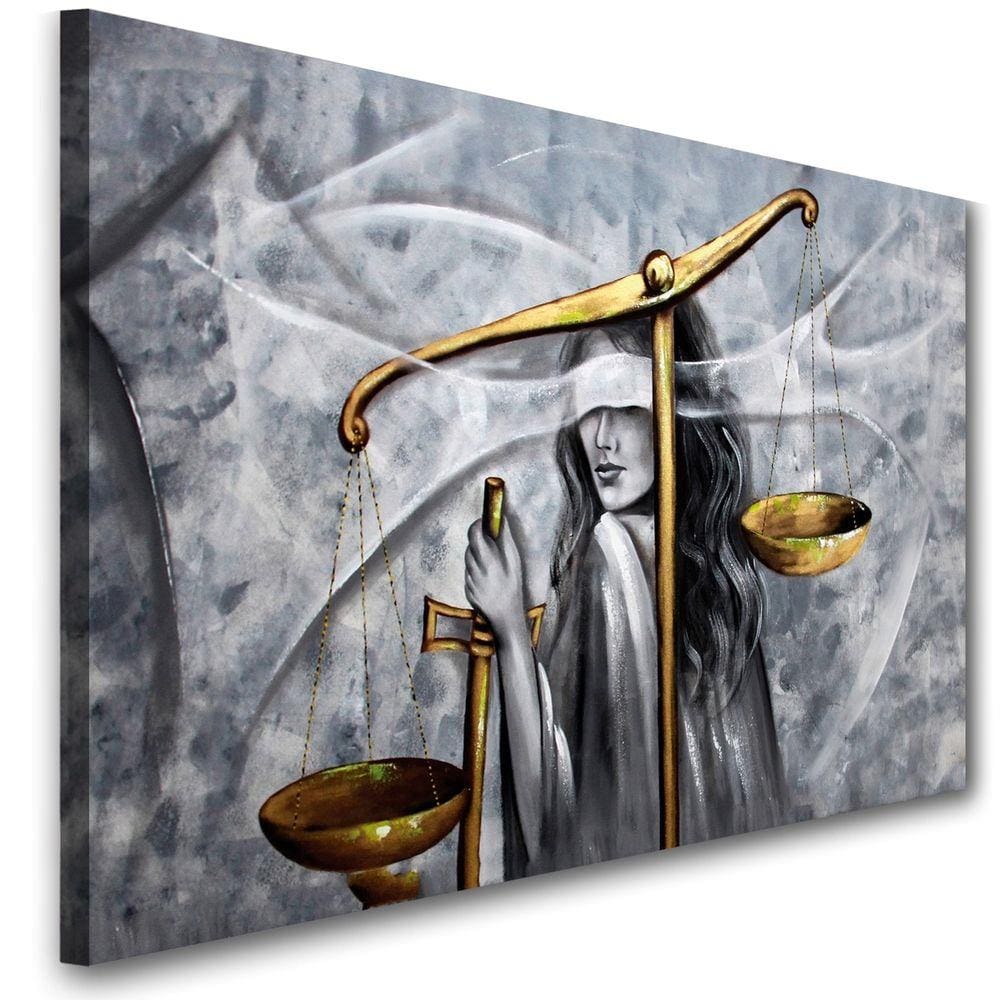 Quadro Decorativo Direito Advocacia Balança Deusa Da Justiça