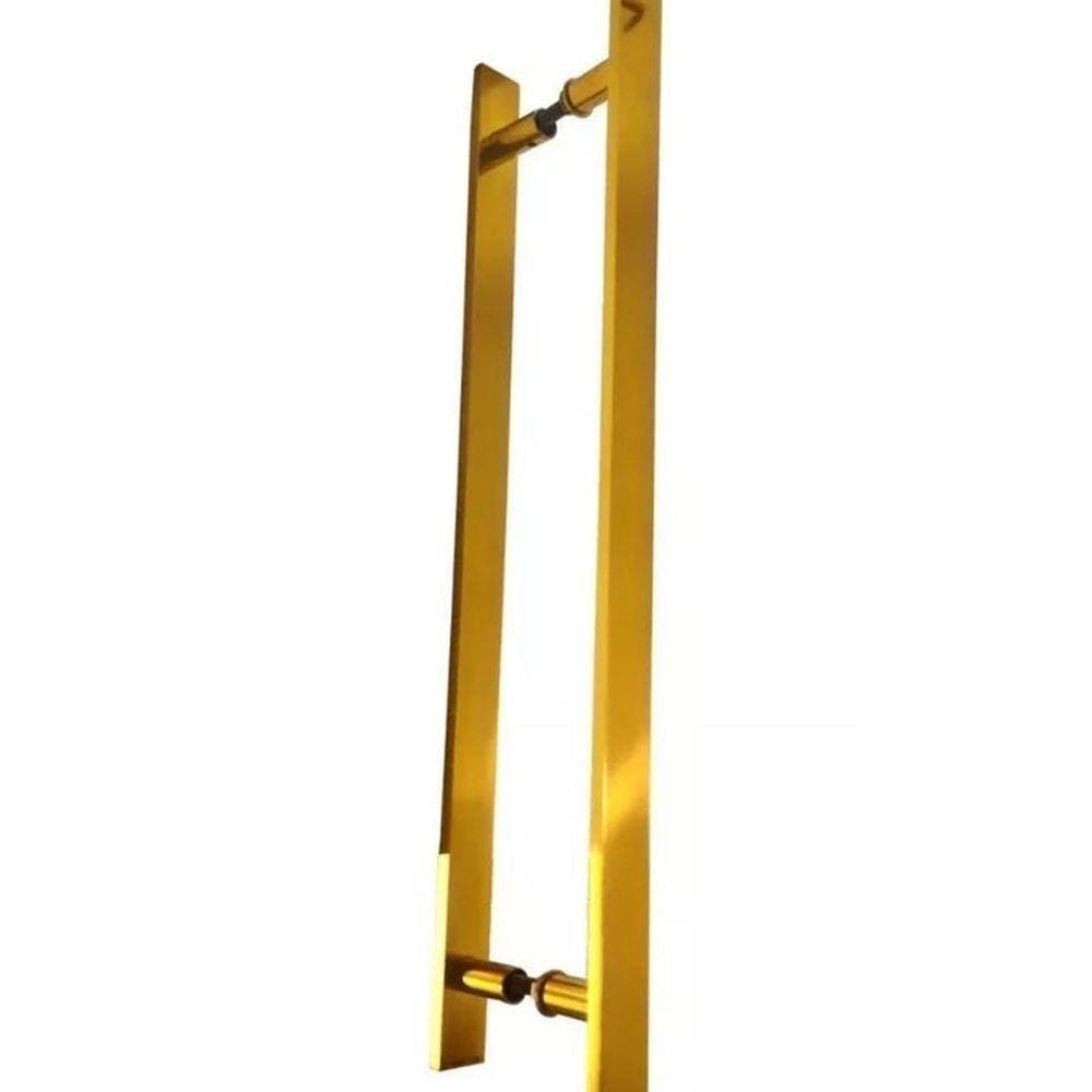 Puxador Para Portas Madeira / Vidro Alumínio Dourado - 80 Cm