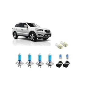 Kit Led Brancas Farol+ Milha+ Pingos Santa Fe 06 Em Diante
