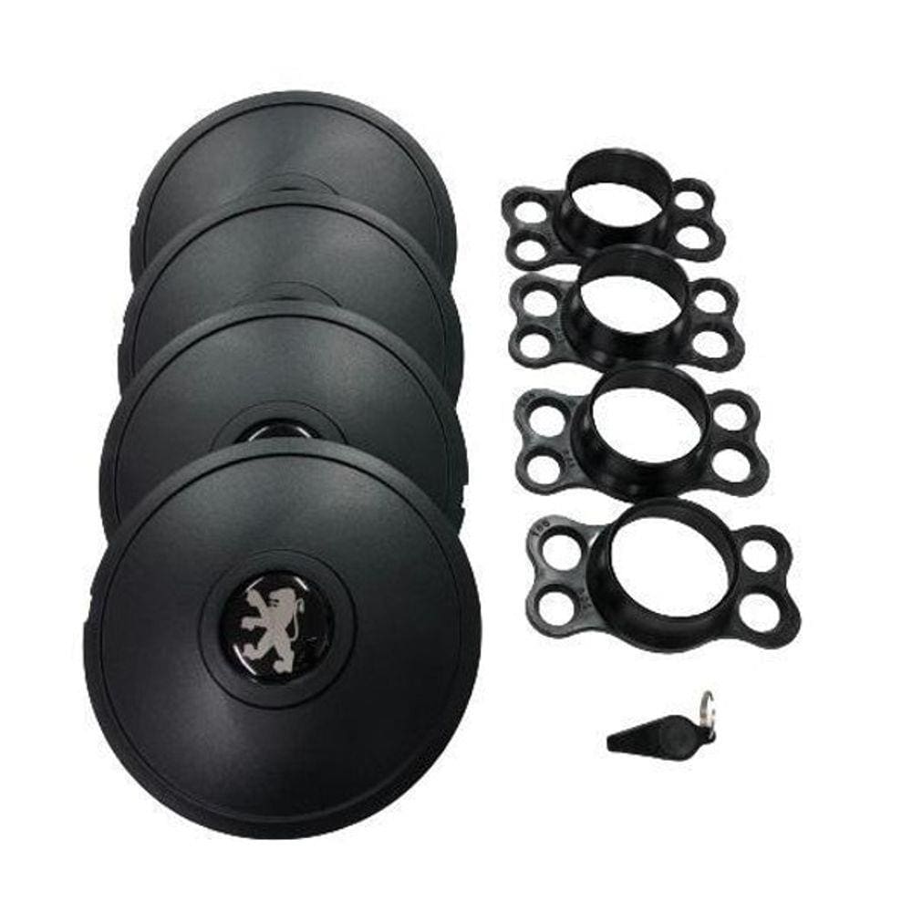 Calotas Miollo Peugeot 207 Aro 14 2008/13 Tradicional Preto