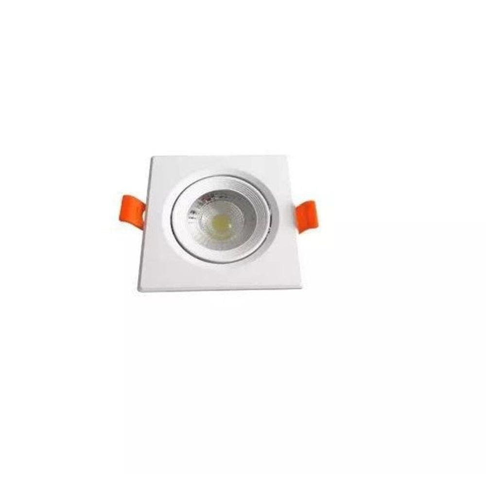 Spot Super Led 7W Lampada Quadrada - 2700K Branco Quente