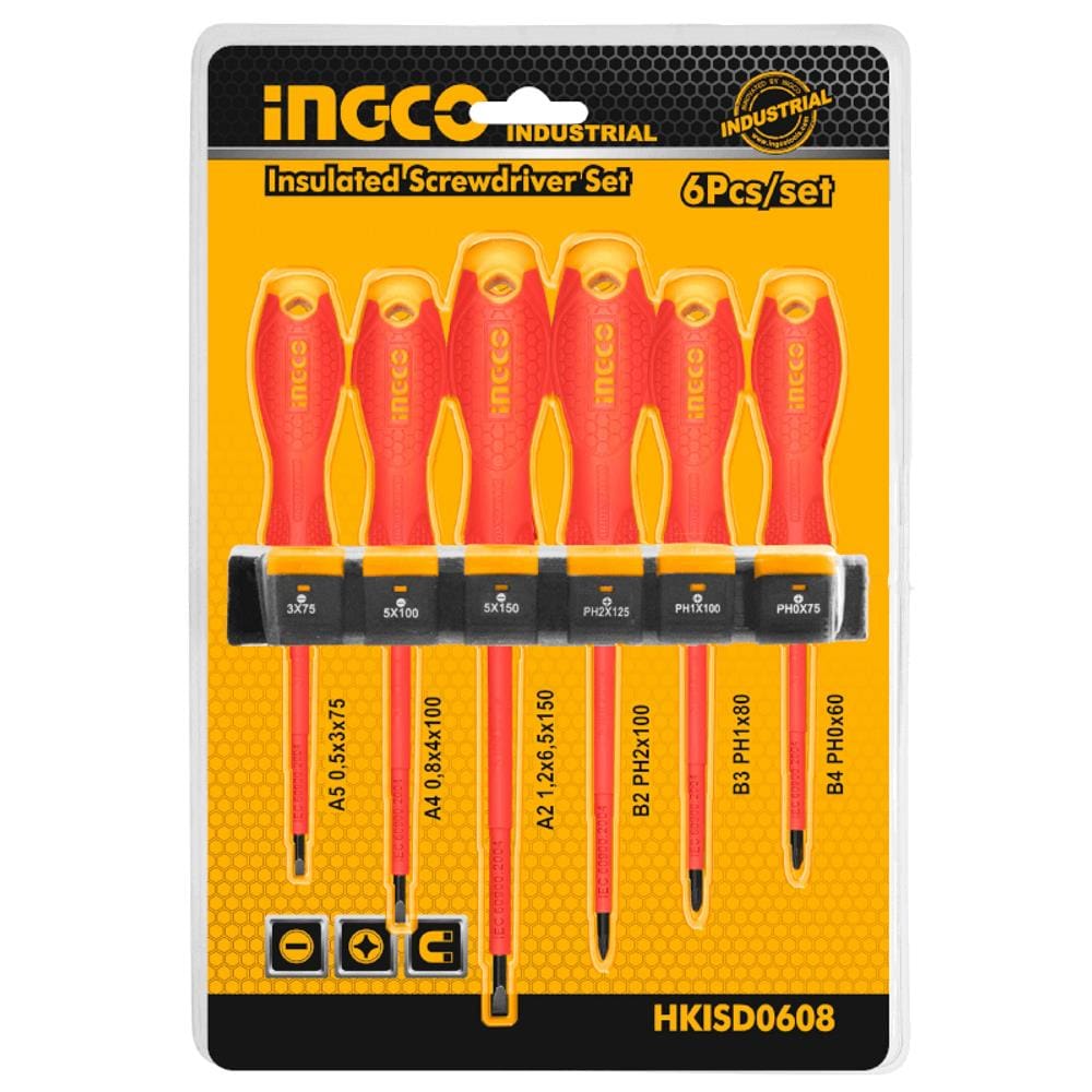 Jg Chave Fenda/Phillips Isolada 06Pc Ingco
