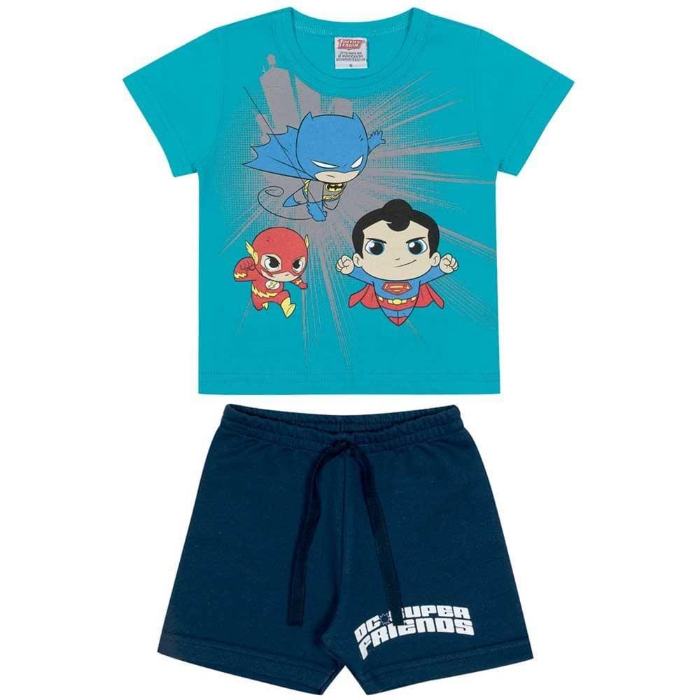 Conjunto Infantil Manga Curta Estampado Masculino Marlan Ref: C4003  P/G