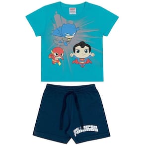 Conjunto Infantil Manga Curta Estampado Masculino Marlan Ref: C4003  P/G