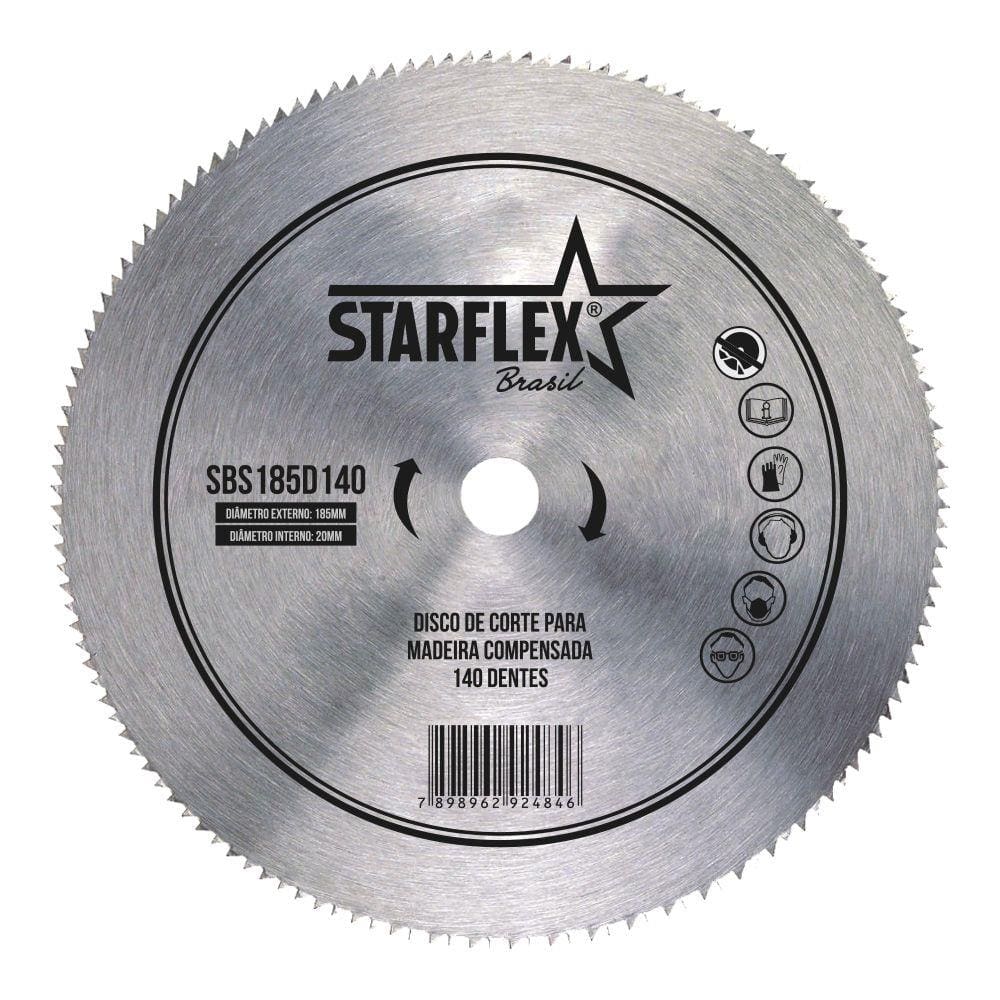 Disco de Corte em Madeira Compensada 140 Dentes SBS185D140 Starflex
