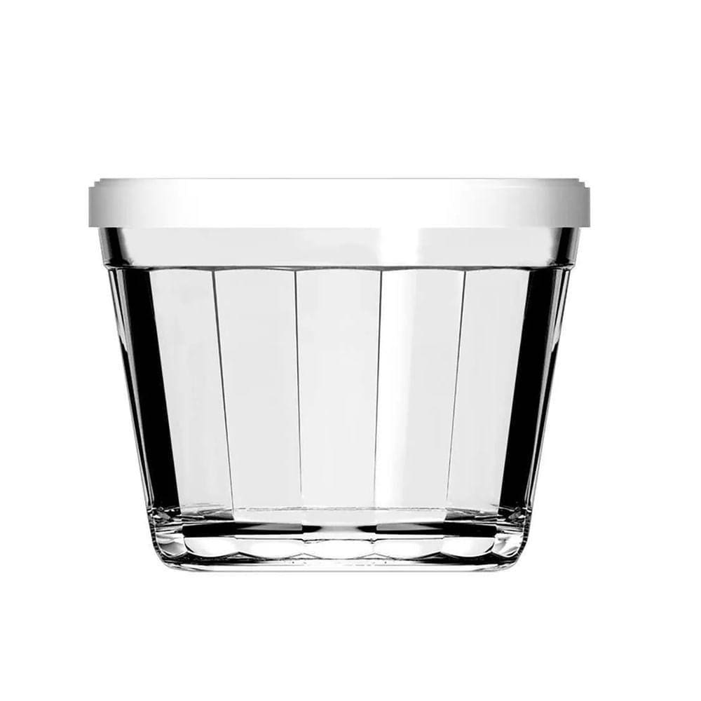 Tigela Americano 150ml com Tampa Branca - Marinex
