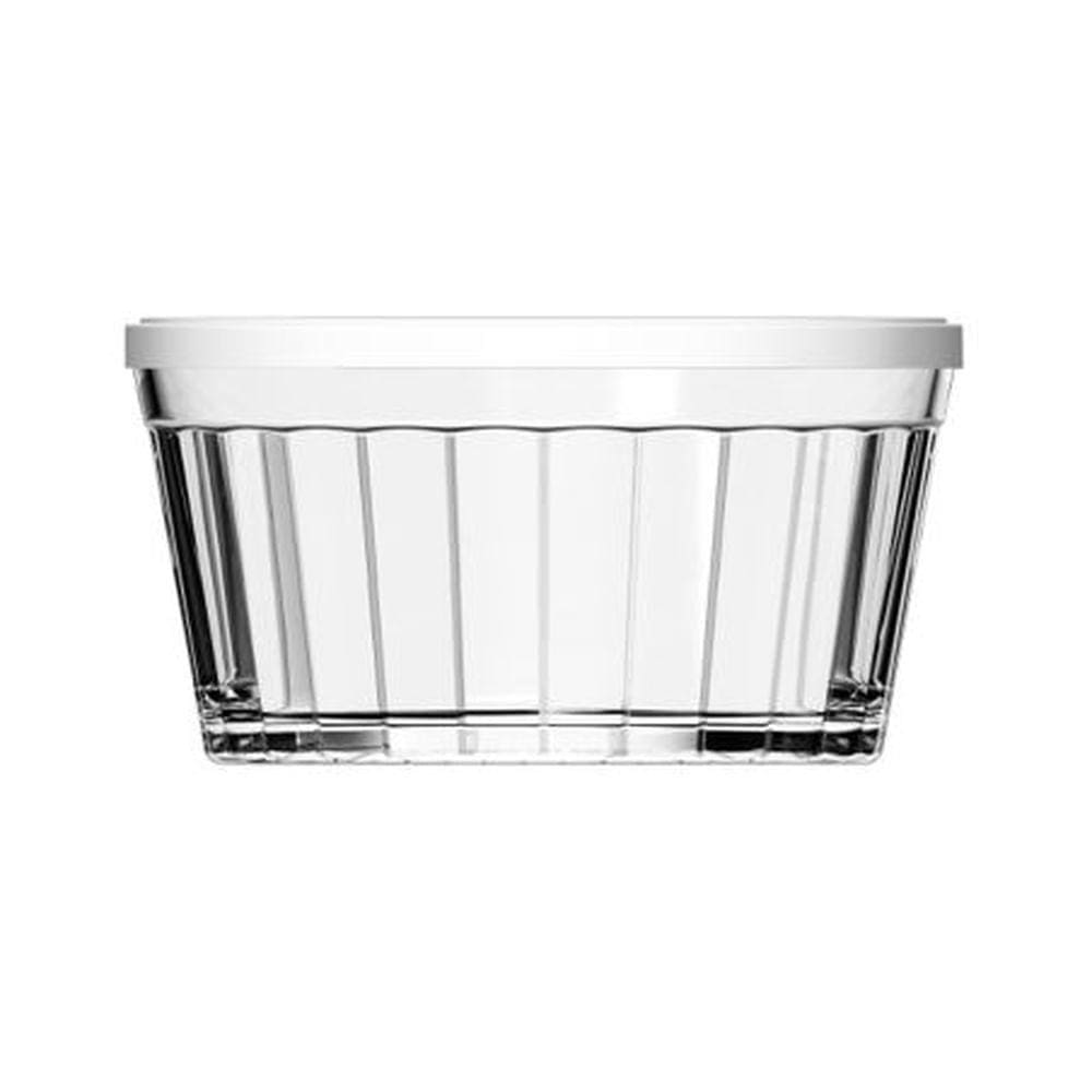 Tigela Americano 600ml com Tampa Branca - Nadir