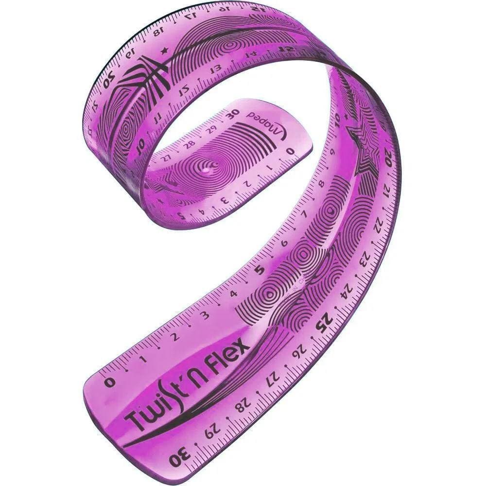 Régua Flexível Twist`n Flex 30 Centímetros Rosa - Maped