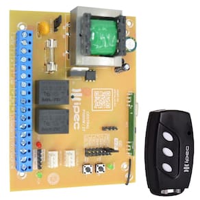 Placa Central Motor Portão Compatível Rossi Dz3 Dz4 MX30 KX30FS + Controle Portão Alarme Preto 3 Canais