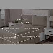 Lençol 4 Peças Casal 400 Fios Toque Suave Ponto Palito Casa Dona