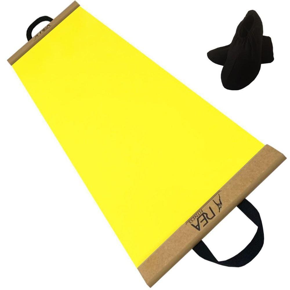 Slide Board Amarelo Com Par De Sapatilhas