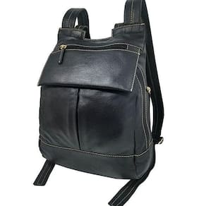 Mochila Bolsa Feminina Feita De Couro Leve Espaçosa Preto