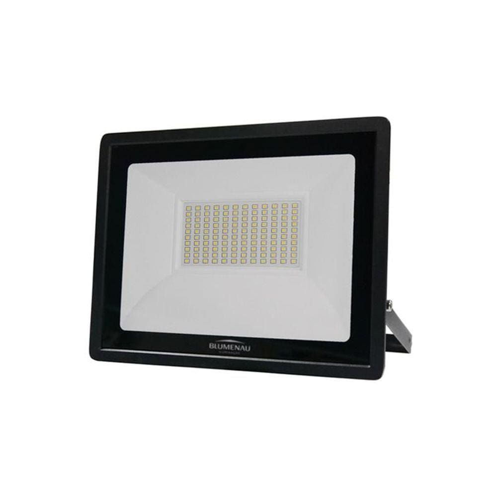 Refletor Blumenau Led Tech 100W Preto Bivolt 6500K Luz Branca